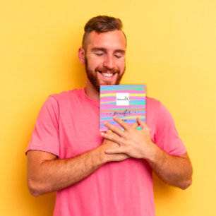 Handmande Yellow Pink Abstract Custom QR LOGO Square Business Card