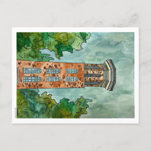 Handpainted Bell tower Postcard
