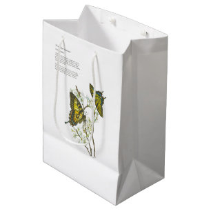 Handpainted butterfly gift bag