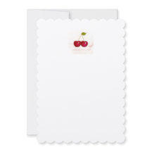 Handpainted CHERRIES on Elegant Paper Stationery