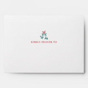 Handpainted Christmas Mistletoe Envelopes