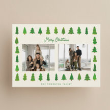 Handpainted evergreen tree Christmas photo
