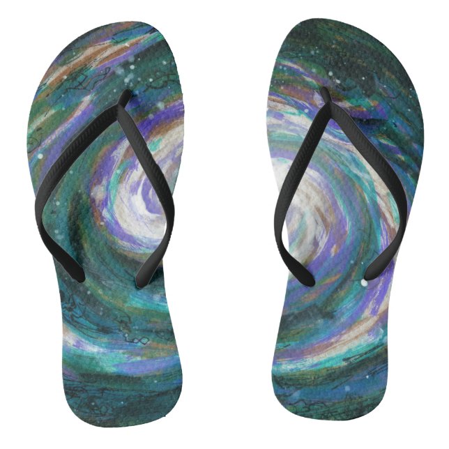 Handpainted Galaxy Jandals (Footbed)