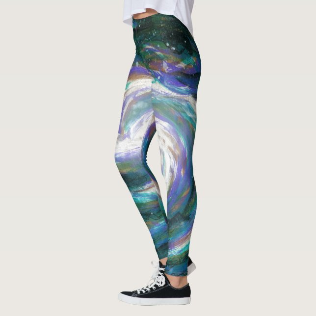 Handpainted Galaxy Leggings (Left)