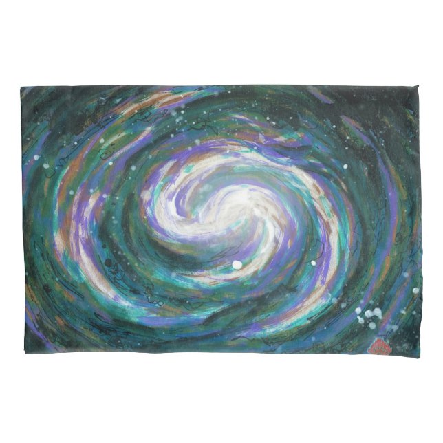 Handpainted Galaxy Pillowcase (Front-Left)