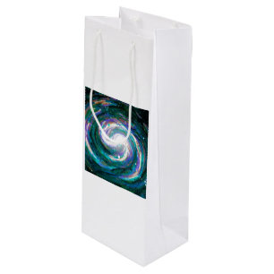 Handpainted Galaxy Wine Gift Bag
