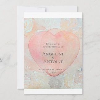 Handpainted Goddess Heart Invitation