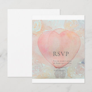 Handpainted Goddess Heart RSVP Card