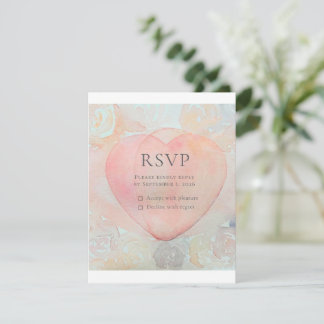 Handpainted Goddess Heart RSVP Card