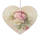 Handpainted Style Vintage Pink and White Roses