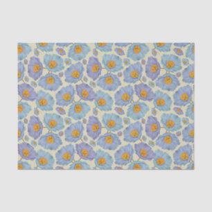 Handpainted watercolor floral decoupage crafters' tissue paper