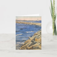 Handpainted Watercolor Nautical Note Card