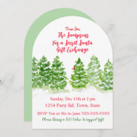 Handpainted Winter Trees SECRET SANTA