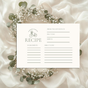 Handpicked Floral Bicycle Shower Enclosure Card