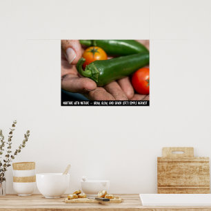 “Handpicked Harvest – Nature’s Bounty at Your Fing Poster