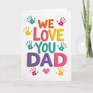 Handprint Fathers Day Love Card