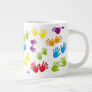 Handprints Free Background Mug