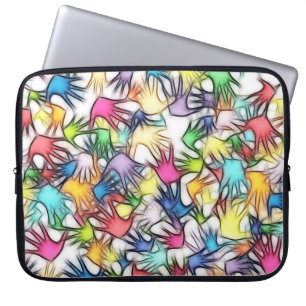 Hands abstract background texture laptop sleeve