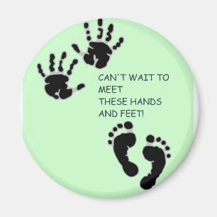 Hands and Feet Green Magnet