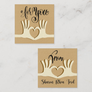 Hands and Heart Gift Enclosure  Business Card