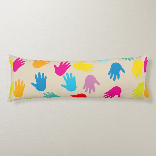 Hands around the world body pillow (Front)