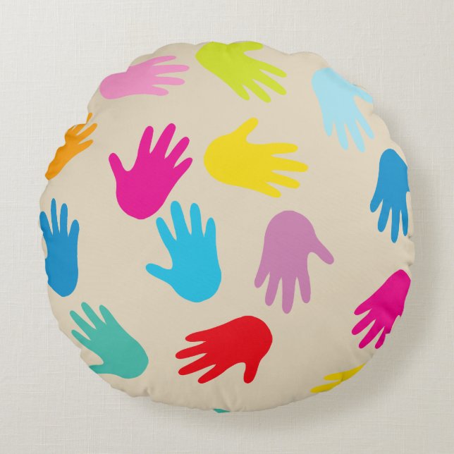 Hands around the world pillow (Front)
