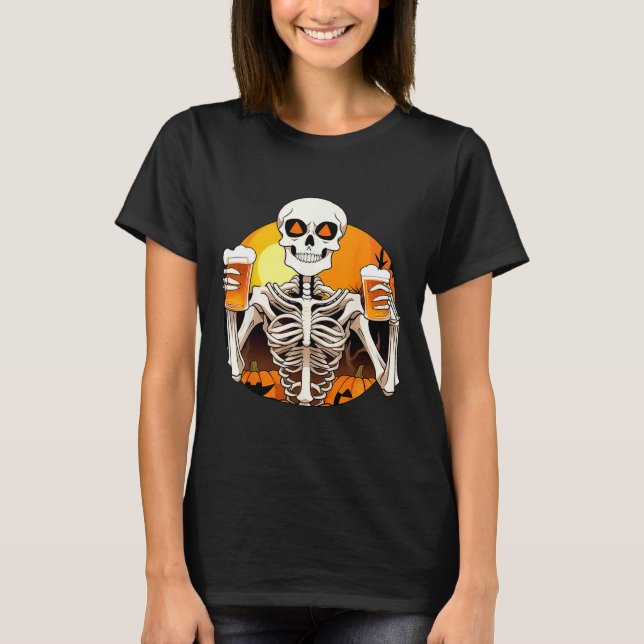 Hands Beer Funny Drinking Halloween Women's  T-Shirt (Front)