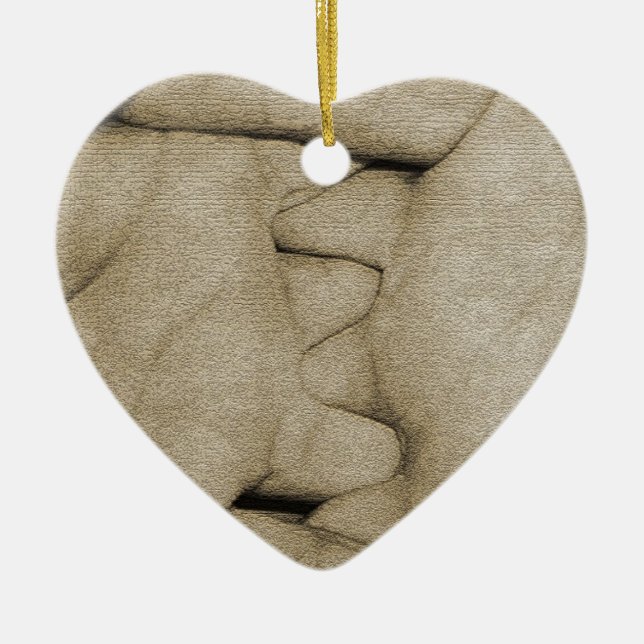 Hands Ceramic Tree Decoration (Front)