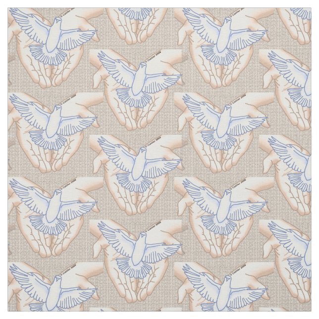 Hands Dove Fabric (Swatch)