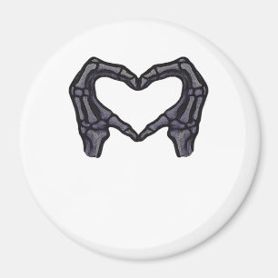 Hands Forming Skeleton Heart Hands Minimal Touch Magnet