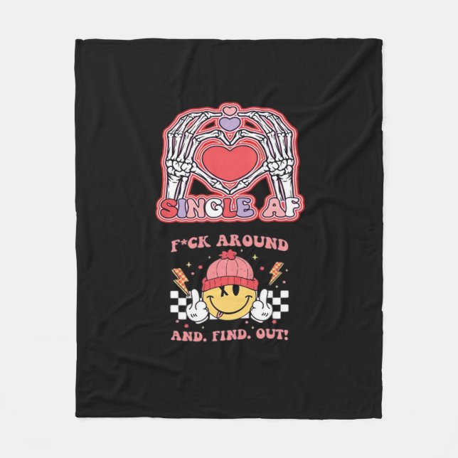 Hands Halloween Funny – Grabby Ghoul Fleece Blanket (Front)