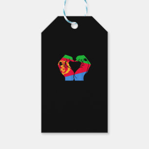 Hands Heart With Eritrean Flag Gift Tags