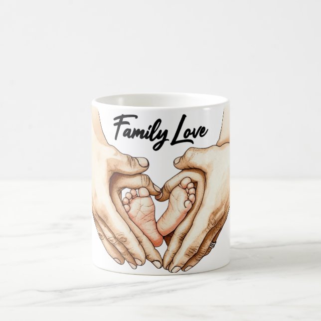 Hands Holding Baby Feet Coffee Mug (Center)