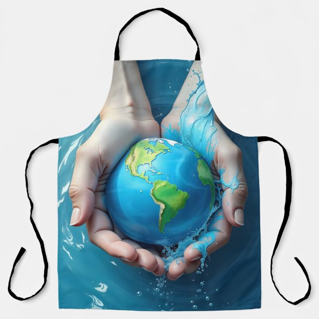 Hands Holding Earth Apron (Front)
