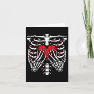 Hands Holding Heart Halloween Costume Women Girl Card