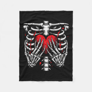Hands Holding Heart Halloween Costume Women Girl Fleece Blanket