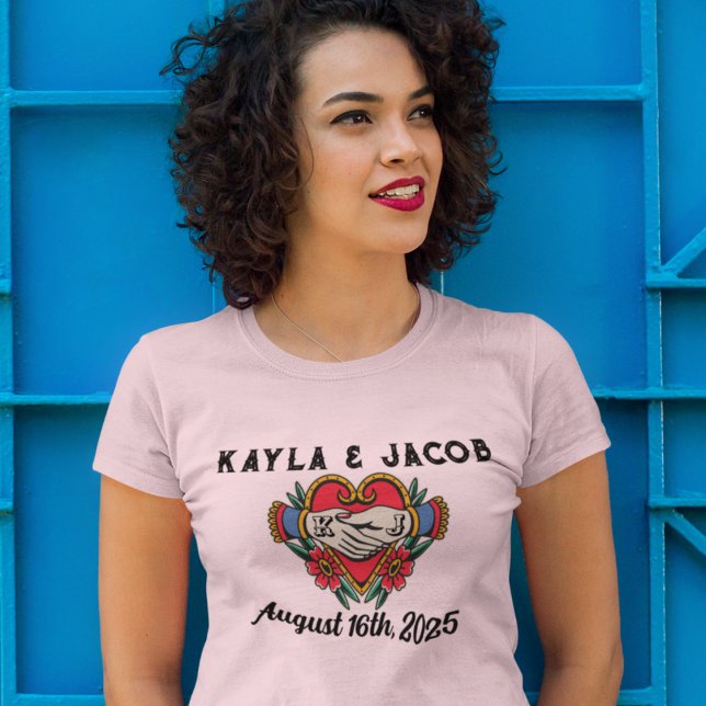 Hands in Marriage Tattoo Wedding Bridesmaids' T-Shirt (Creator Uploaded)