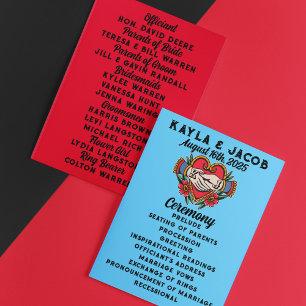 Hands in Marriage Tattoo Wedding Programme