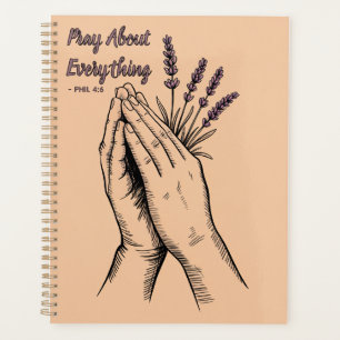 Hands in Prayer Devotional Journal - Lavender Planner