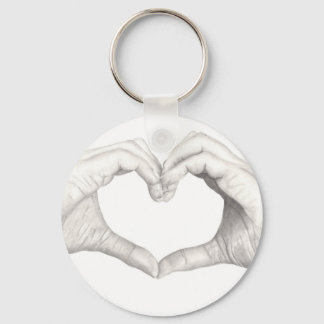 Hands in Shape of a Heart Key Ring