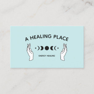 Hands Moon Phases Energy Worker Business Card