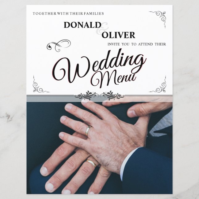 Hands of a Gay Wedding Couple with Rings (Front)