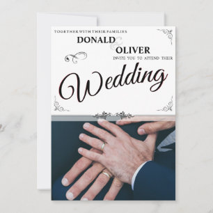 Hands of a Gay Wedding Couple with Rings
