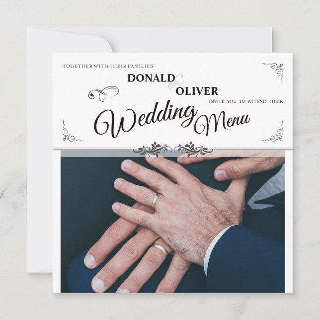 Hands of a Gay Wedding Couple with Rings (Front)