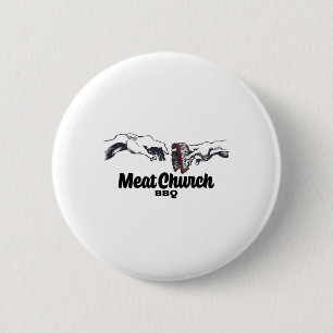 Hands Of Brisket Meat Church Bbq 6 Cm Round Badge