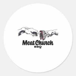 Hands Of Brisket Meat Church Bbq  Classic Round Sticker