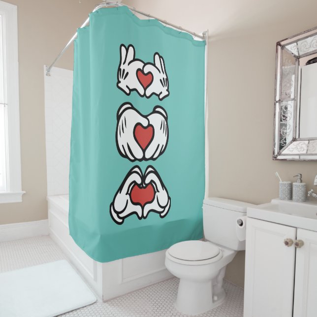 Hands of heart shower curtain (In Situ)