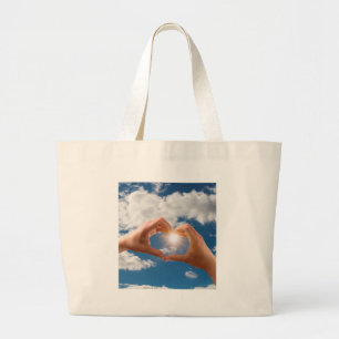 Hands of love large tote bag