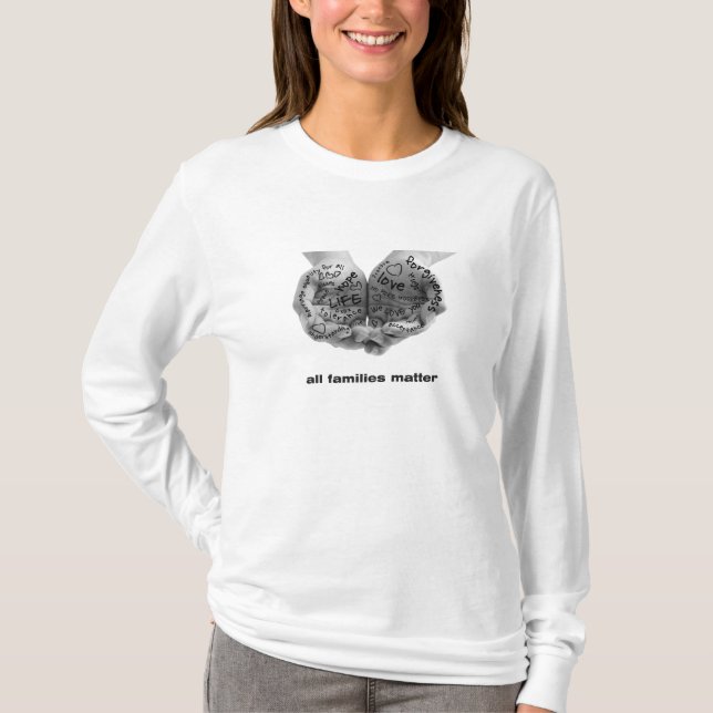 Hands of Support women's long-sleeve tee (Front)