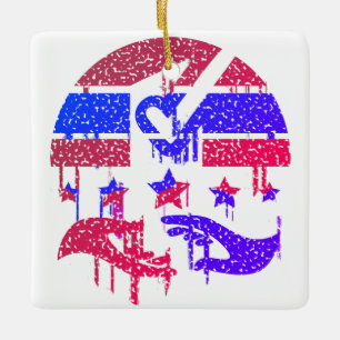 Hands of Unity Ceramic Ornament